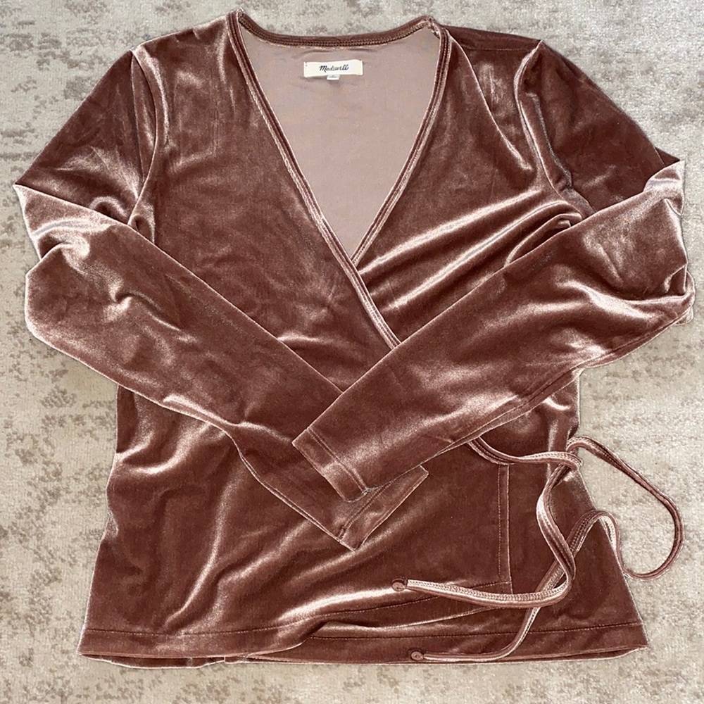 Madewell Velvet Wrap Top